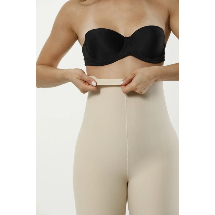 Özel Üretim Kaymaz Kadın Toparlayıcı Şekillendirici İz Yapmaz Lazer Kesim Yüksek Bel Paçalı Korse