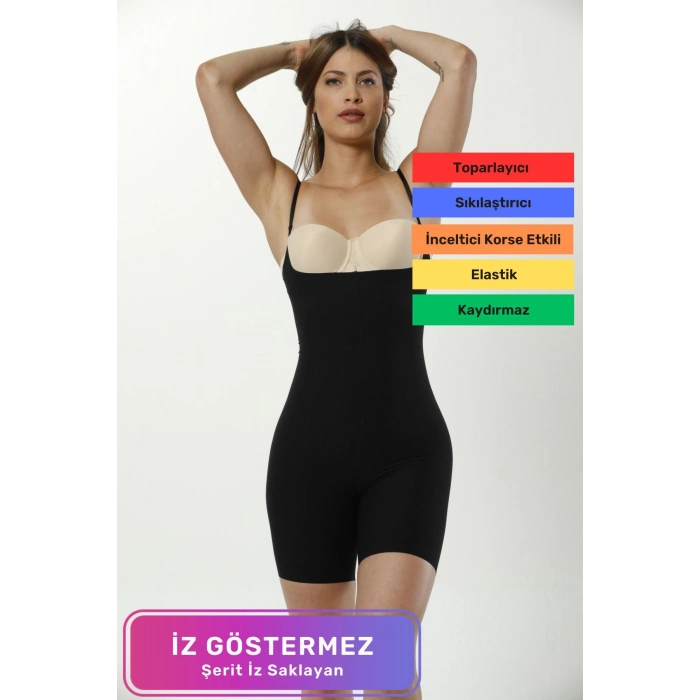 Özel Üretim Vücut Şekillendirici Toparlayıcı Kaymaz Kadın İz Göstermeyen Lazer Kesim Tam Boy Askılı Korse