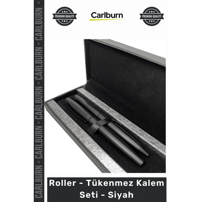 #TükenmezKalem Lüks Ofis Hediyelik Şık Tasarım Profesyonel İmza Kalemi Roller Tükenmez Kalem Seti Siyah