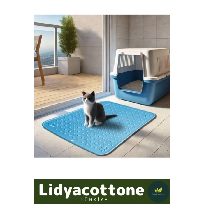 Tuvalet Önü Mama Kabı Kum Paspası Kaymaz Dayanıklı Silinebilir Yıkanabilir Evcil Hayvan