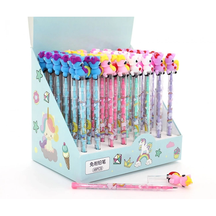 #Kalem 17 cm Unicorn Figürlü Okul Ofis Hediyelik Renkli Canlı Tasarım Unicorn Yumurtlayan Kalem - 1 Adet