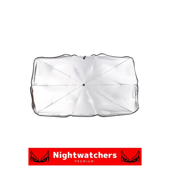 Uyumlu Titanyum Gümüş Kaplama UV Geçirmez Güçlü Çantalı Sağlam Araç İçi Ön Cam Şemsiye Güneşlik