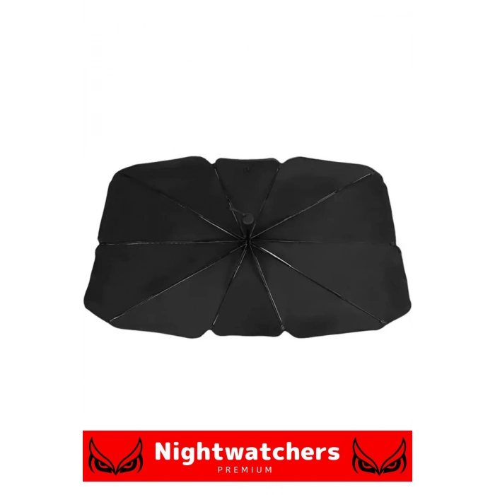 Uyumlu Titanyum Gümüş Kaplama UV Geçirmez Güçlü Çantalı Sağlam Araç İçi Ön Cam Şemsiye Güneşlik