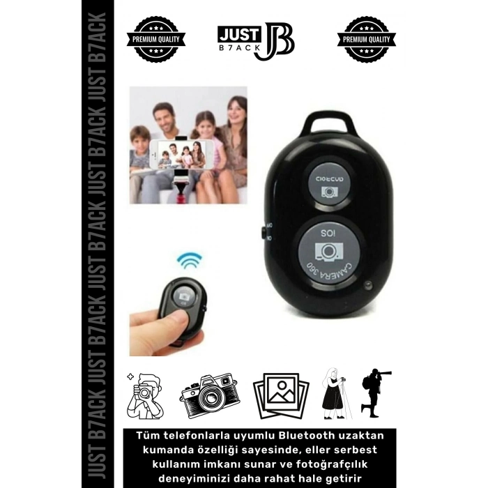 #UzaktanKumanda Bluetooth Tüm Telefonlara Uyumlu Pilli Fotoğraf Video Selfie Uzaktan Kumanda