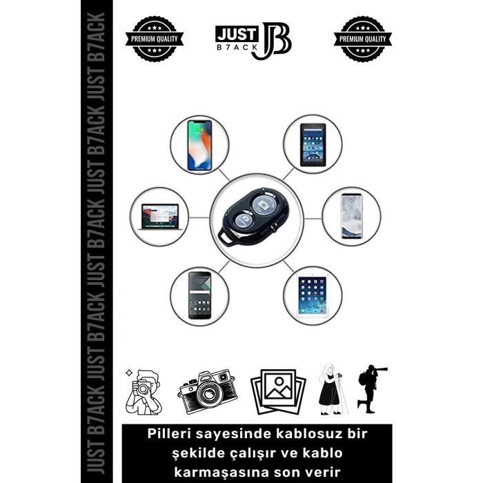 #UzaktanKumanda Bluetooth Tüm Telefonlara Uyumlu Pilli Fotoğraf Video Selfie Uzaktan Kumanda