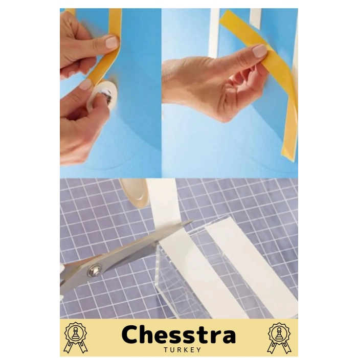 Uzun Ömürlü Süngerli Ultra Yapışkan İç Dış Mekan Çok Amaçlı Çift Taraflı 18mmx2m Köpük Bant 10 Adet