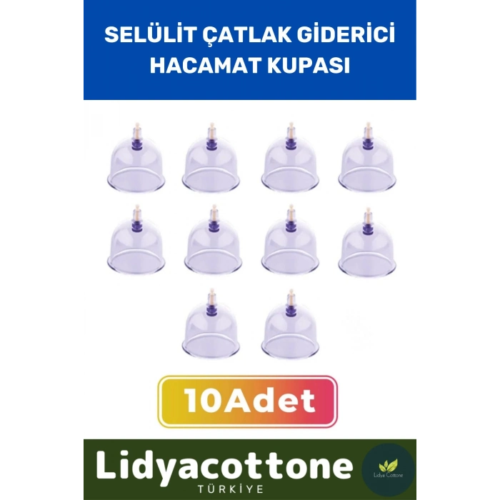 Vakumlu 5 Numara Hacamat Kupası 10 Adet Premium Seri Çatlak