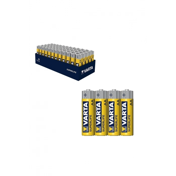 #Pil Varta Superlife Uzun Ömürlü Ekonomik Paket Çinko Karbon Kumanda Aa Kalem Pil 60 Adet