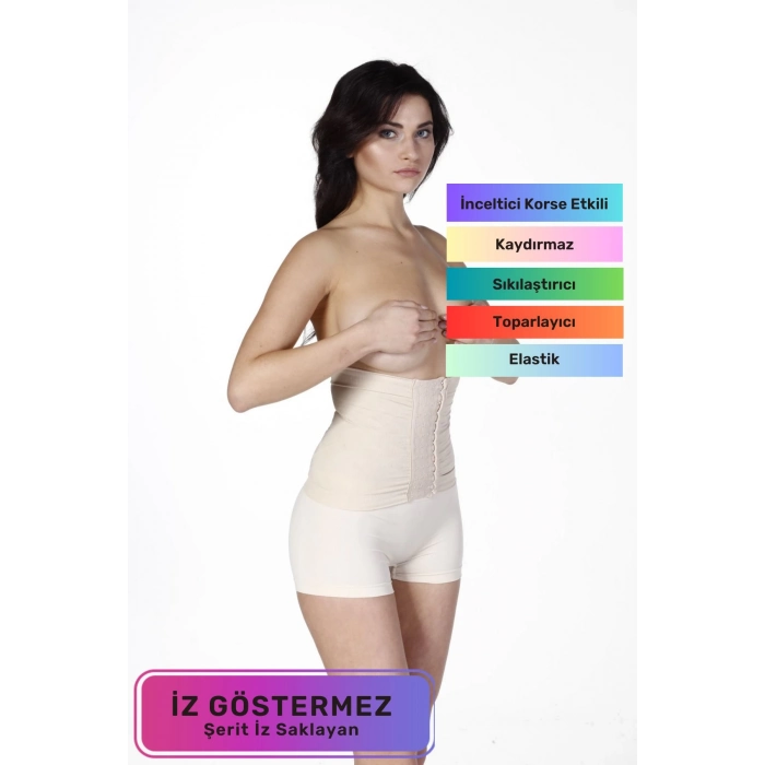 Vücut Şekillendirici Doğum Sonrası Toparlayıcı Sıkılaştırıcı Beden Küçültücü Ağraflı Bel Korse