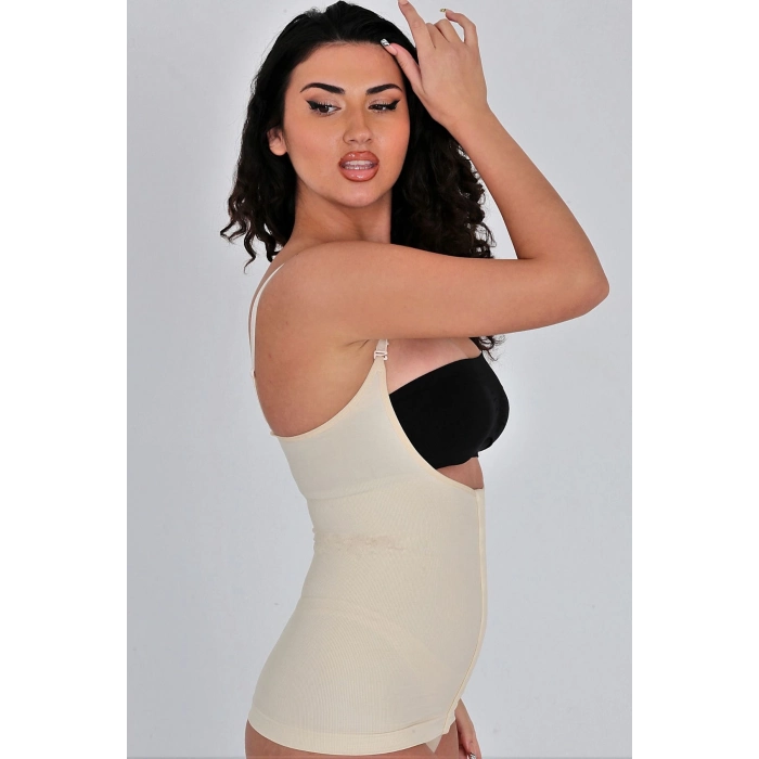 Vücut Şekillendirici Toparlayıcı Sıkılaştırıcı 2 Beden İncelten Askılı Gögüs Altı Ağraflı Bel Korse