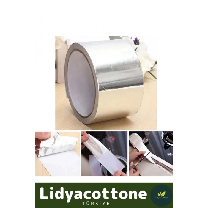 Yanmaz Folyo Bant 45mm - 5mt - Sıcaklığa Dayanıklı Tamir Soba Boru Yama Alüminyum