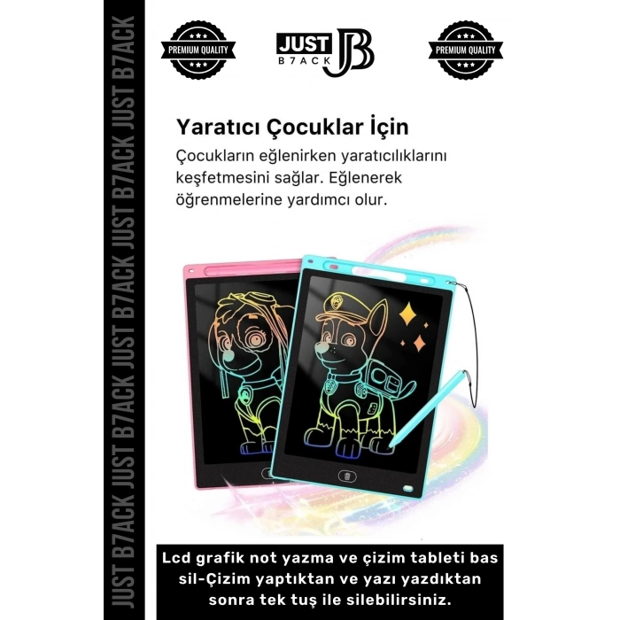 #YazıTableti 12 Inc Lcd Ekran Kalemli Dijital Çizim Tableti Yazı Tahtası Boyama Resim Akıllı Tablet