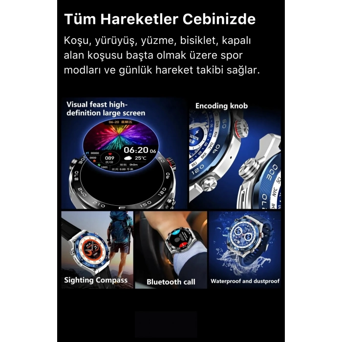 Yeni Nesil SK4 Ultimate Amoled HD Oval Ekran Spor Sağlık Sensörlü IOS Android Uyumlu Akıllı Saat