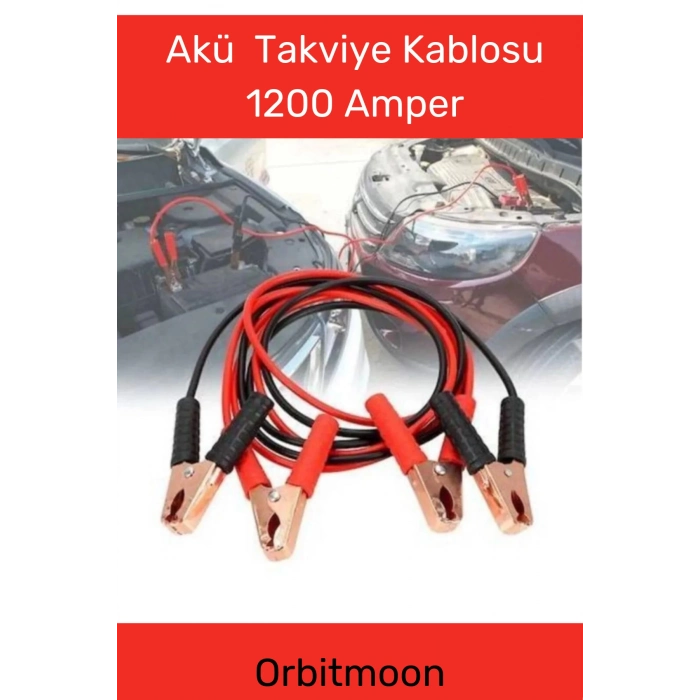 Yeni Seri %100 Bakır Kalın Kablo 1200 Amper Güçlü Oto Akü Takviye Hızlı Şarj Kablosu