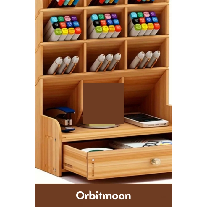 Yeni Seri Dayanıklı Kolay Montaj Bölmeli Çekmeceli Demonte Ev Ofis Çalışma Masası Ahşap Organizer