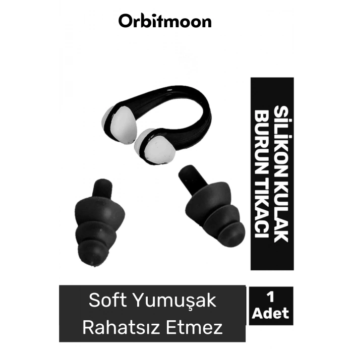 Yeni Seri Elastik Kutulu Kaymaz Su Geçirmez Sızdırmaz Yıkanabilir Silikon Kulak Burun Tıkacı