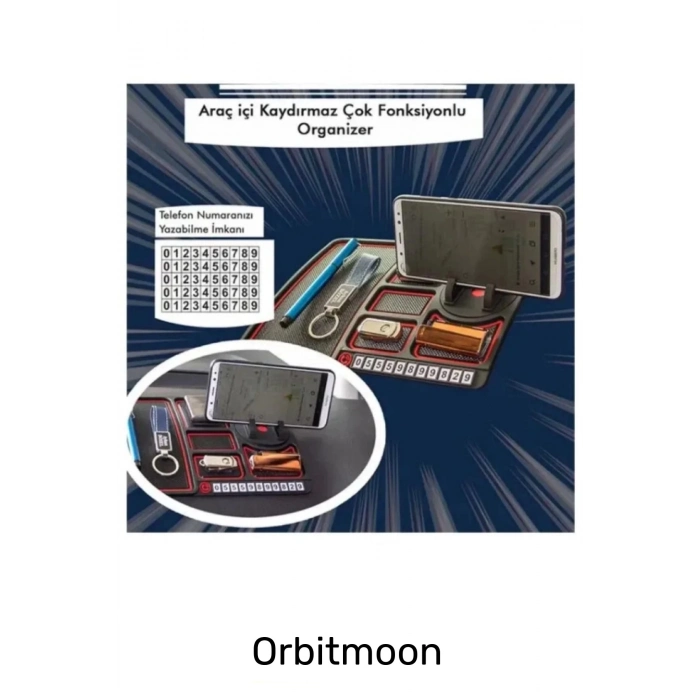 Yeni Seri Kaydırmaz Numaratör Çizdirmez Çok Fonksiyonlu Araç İçi Torpido Telefon Tutucu