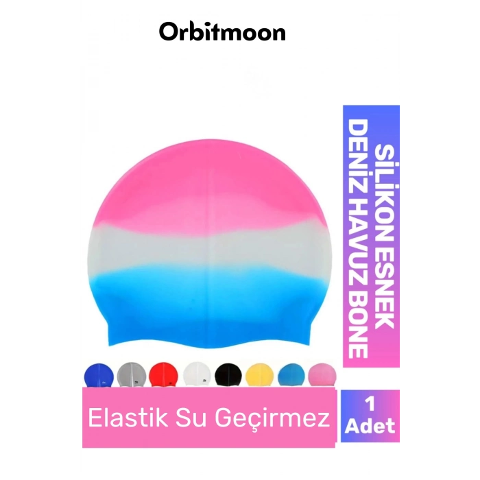 Yeni Seri Kaymaz Su Geçirmez Sızdırmaz Silikon Yüzücü Elastik Yüzme Şapkası Havuz Deniz Bonesi