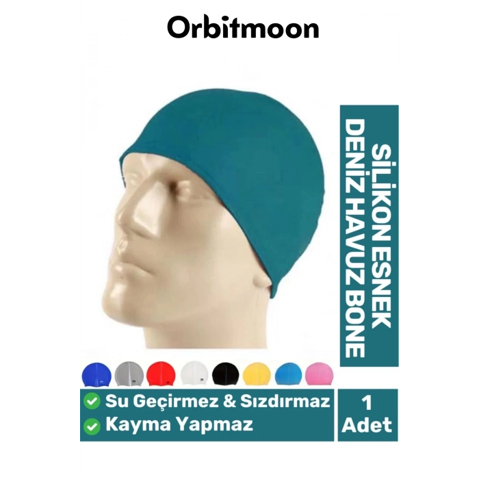 Yeni Seri Kaymaz Su Geçirmez Sızdırmaz Silikon Yüzücü Elastik Yüzme Şapkası Havuz Deniz Bonesi
