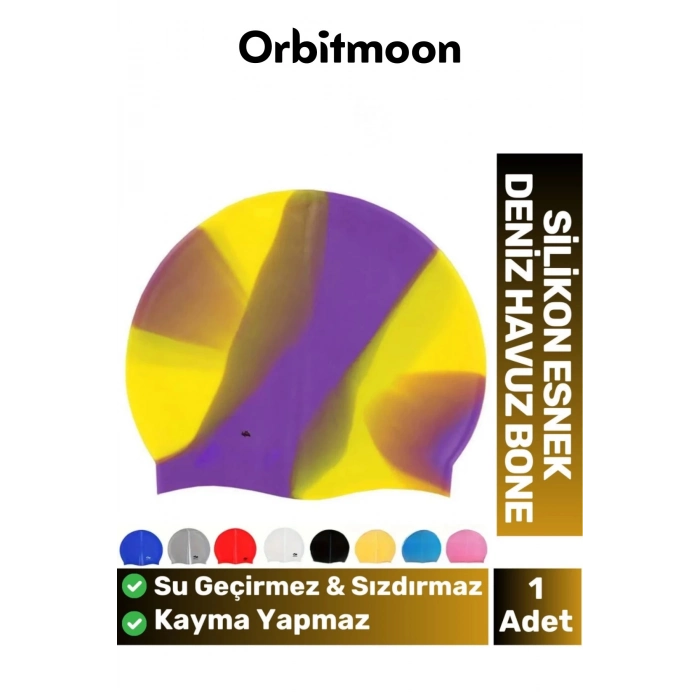 Yeni Seri Kaymaz Su Geçirmez Sızdırmaz Silikon Yüzücü Elastik Yüzme Şapkası Havuz Deniz Bonesi