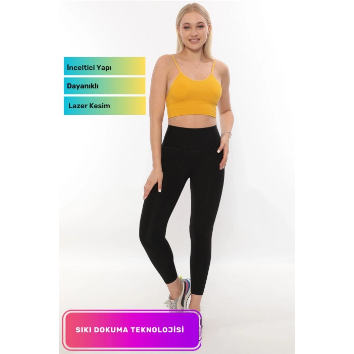 Yeni Seri Toparlayıcı Vücut Şekillendirici Kaymaz Bel Kısmı Çift Kat Yüksek Bel Lazer Kesim Kadın Spor Tayt