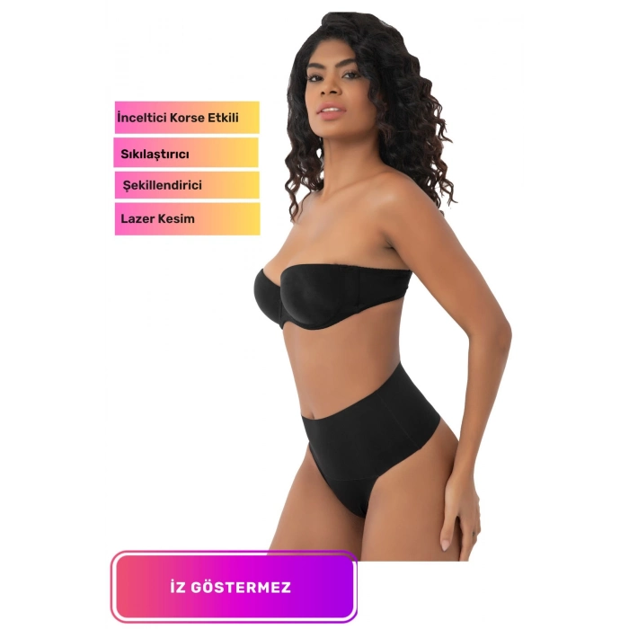 Yeni Seri Kaymaz Kadın Toparlayıcı Sıkılaştırıcı Vücut Şekillendirici Lazer Kesim String Korse