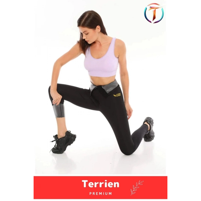 Yeni Seri Zayıflama İncelme Yağ Yakma Toplayıcı Sıkılaştırıcı Terleme Sauna Termal Agraflı Uzun Tayt