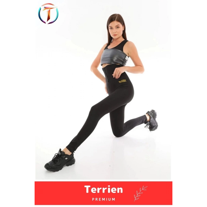 Yeni Seri Zayıflama İncelme Yağ Yakma Toplayıcı Sıkılaştırıcı Terleme Sauna Termal Agraflı Uzun Tayt