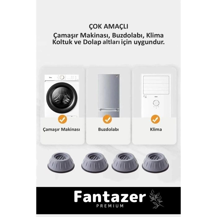 Yeni Sezon Gürültü Engelleyici Titreşim Önleyici Kauçuk Çamaşır Bulaşık Makinesi 8 Adet Ayak Pedi