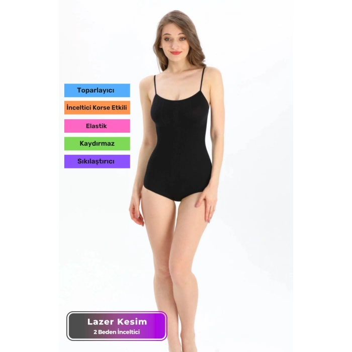 Yeni Sezon Sıkılaştıran Toparlayıcı Vücut Şekillendirici Kaymaz İz Göstermeyen Rahat Kadın Slip Body