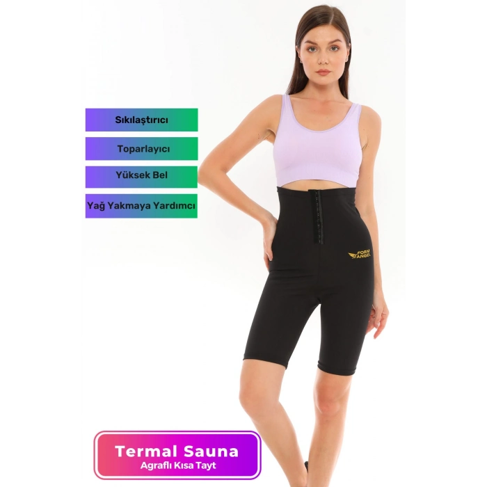 Yeni Sezon Terleten Sıkılaştırıcı Yağ Yakan Toparlayıcı Agraflı Sauna Termal Tayt