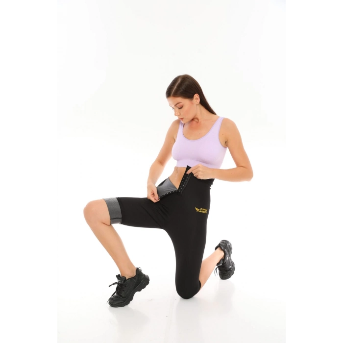 Yeni Sezon Terleten Sıkılaştırıcı Yağ Yakan Toparlayıcı Agraflı Sauna Termal Tayt