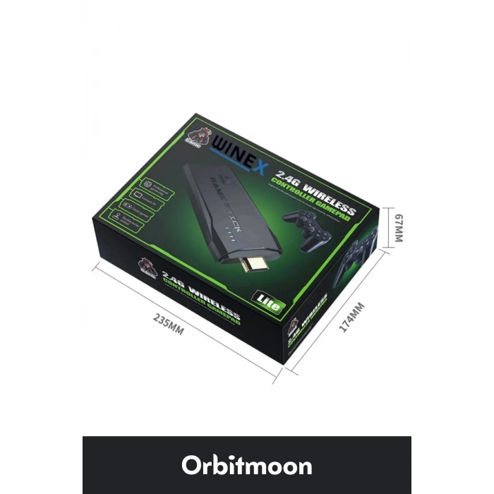 Yeni Üretim 4K Çözünürlük 2.4g Uyumlu Çift Kol Atari Kablosuz Retro 20000 Oyunlu Game Stick Atari