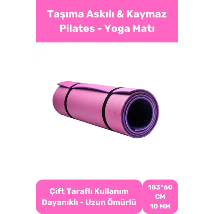 Yoga Meditasyon Minderi 10mm Mat Özel Konfor Modeli Çift Taraflı Kaymaz Silinebilir Antibakteriyel