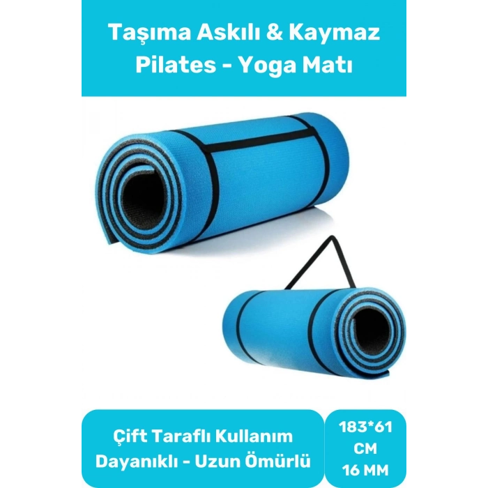 Yoga Meditasyon Minderi 16mm Mat Özel Konfor Modeli Çift Taraflı Kaymaz Silinebilir İz Yapmaz