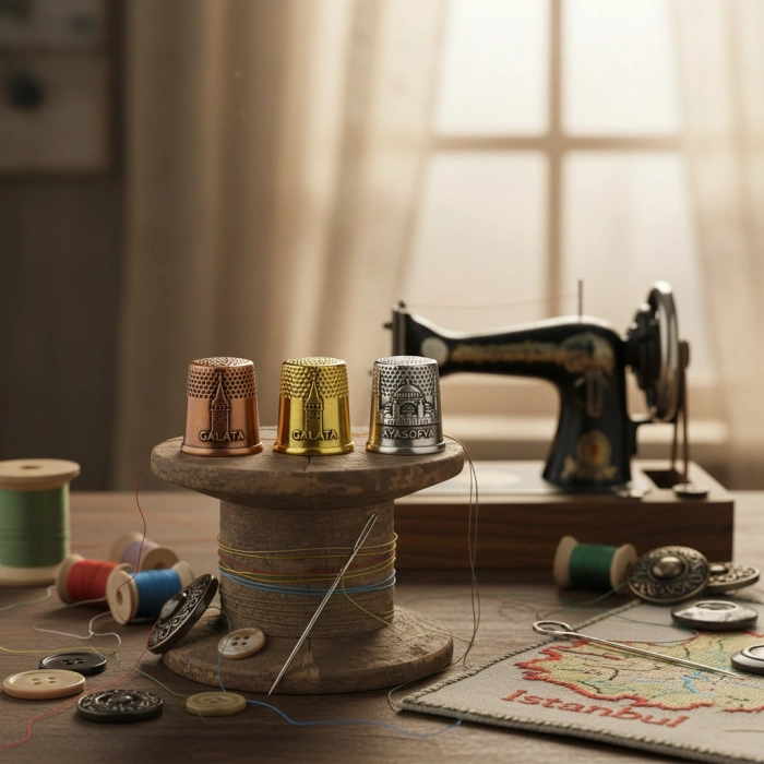 #Yüksük Geleneksel Motifli Nakış Parmak Koruma Dayanıklı Terzi Yüksüğü Yöresel Yüksüklük 6lı Set