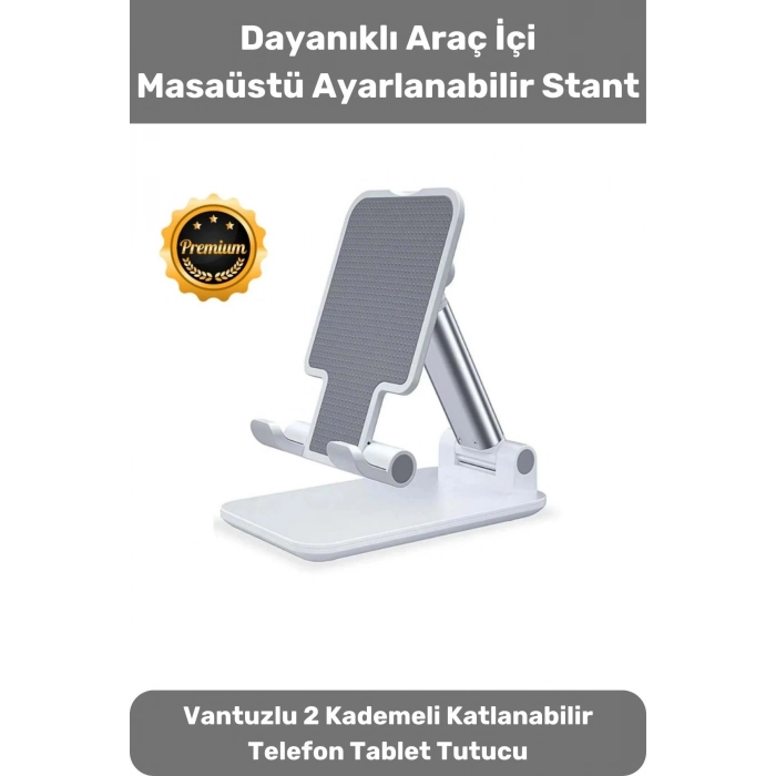 Yüksek Kalite Metal Kaymaz Tablet Telefon Tutucu Stant 2 Kademeli Uzunluk