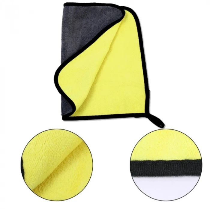 Özel Üretim Nano Teknoloji Kurulama Parlatma Cam Oto Yünlü Mikrofiber Araba Temizlik Bezi 50x70cm