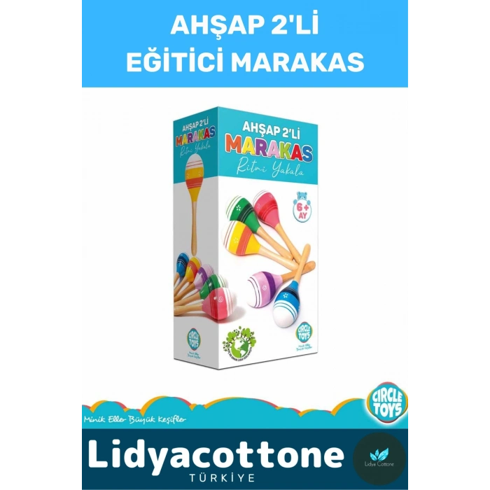Zeka Geliştirici Eğitici Kişisel Gelişim Ritim Ses Algı Bebek Çocuk Müzik Ahşap Renkli Marakas 2li