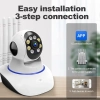 #Kamera 1080P Gece Görüş 360 Panoramik Hareket Algılama Çift Ses 5 Antenli Bebek Ev Güvenlik Kamera