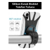 Premium Pratik Sök Çıkar Dayanıklı Esnek Ayarlanabilen Silikon Esnek Bisiklet Telefon Tutucu