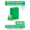 Özel Üretim %100 Doğal Koku Yüz Cilt Beyazlatıcı Organik Nemlendirici Aloe Vera Sabunu 3 Adet