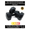Plastik Köşeli Spor Egzersiz Vücut Kas Geliştirme Fitness Ağırlık Siyah 5 Kg Dambıl Set - 2 Adet