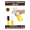 Deluxe Atomize Başlık Fan Şekilli Püskürtücü Bpa İçermeyen Plastik Sprey Cam Yağdanlık 200 Ml 3 Adet