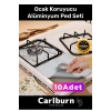 Premium Seri Yağ Kir Koruyucu İz Bırakmaz Kolay Temizlenir Ocak Koruyucu Alüminyum Ped Seti 10 Adet