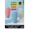 Premium Doldurulabilir Taşınabilir Krem Şampuan Jel 3 Adet 60ml Hijyenik Seyahat Tipi Banyo Seti