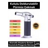 1300 Derece Sıcaklık Veren Tatlı Lehim Mangal Ateş Kömür Kamp Kutulu Doldurulabilir Pürmüz Çakmak
