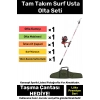 Özel Üretim Şık Taşıma Çantalı Hazır Kurulu Tam Takım Surf Usta Olta Seti - 3m Kamış Hediyeli