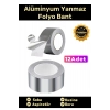 Özel Suya Sıcaklığa Dayanıklı Tamir Soba Boru Yama Alüminyum Yanmaz Folyo Bant 45mm - 5mt - 12 Adet
