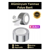 Özel Suya Sıcaklığa Dayanıklı Tamir Soba Boru Yama Alüminyum Yanmaz Folyo Bant 45mm - 5mt - 6 Adet